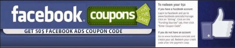 Buy Facebook 50$ Coupons